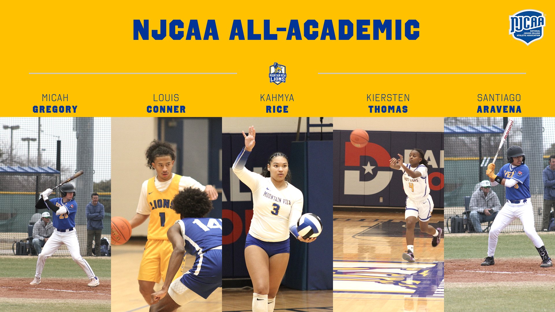 Mountain View Quintet Collects All-Academic Honors
